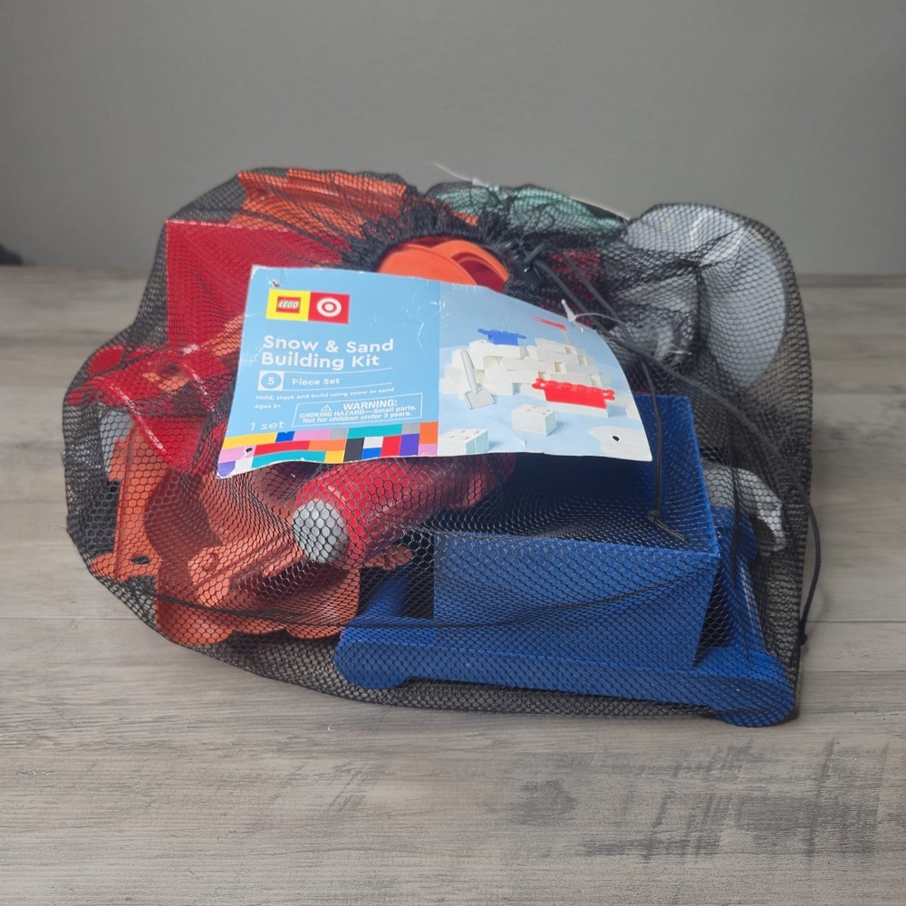LEGO Snow Sand Building Kit 4 Piece Limited Edition Mesh Bag 2021 w/Extras READ - Picture 2 of 3
